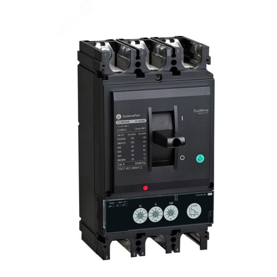 Автоматический выключатель в литом корпусе SYSTEMEPACT CCB400 150KA 3P3D S2.2 250A рычаг SE (Systeme) SPC400L25023L3DF