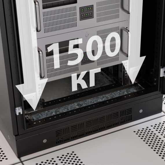 Разобранный напольный 19&quot; IT-CQE 47U 600х2200х1000, двери перфорированная + перфорированная, RAL9005