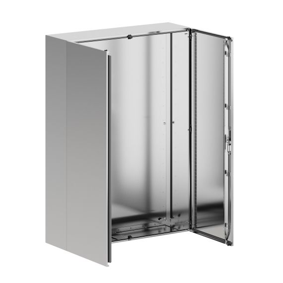 Корпус навесной STH с М/П двухдверный из нержавеющей cтали AISI304 ВxШxГ 1400x1000x300 мм, с фланцем, IP55