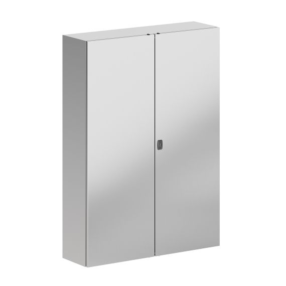 Корпус навесной STH с М/П двухдверный из нержавеющей cтали AISI304 ВxШxГ 1400x1000x300 мм, с фланцем, IP55