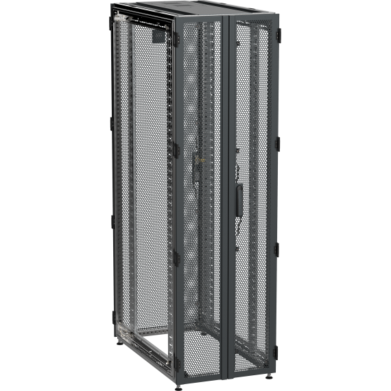 ITK by ZPAS Шкаф серверный 19" 42U 600х1000мм двухстворчатые перфорированные двери черный РФ