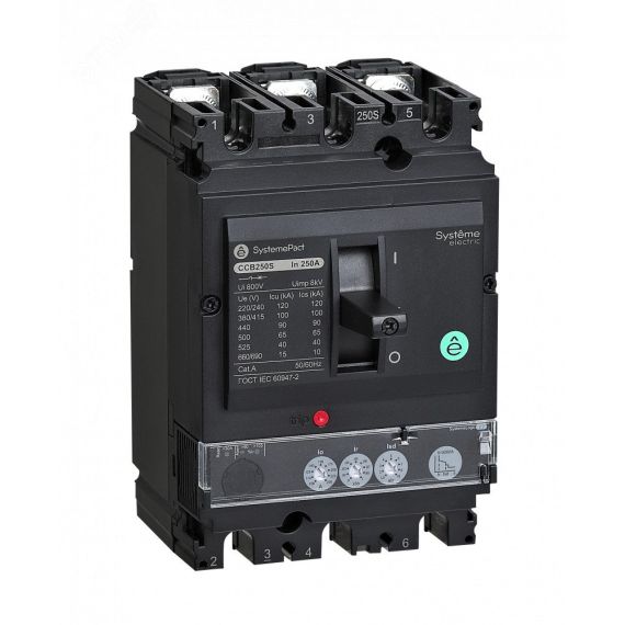 АВТ.ВЫКЛ SYSTEMEPACT CCB250 50KA 3P3D S2.2 250A РЫЧАГ SE (Systeme) SPC250N25022L3DF