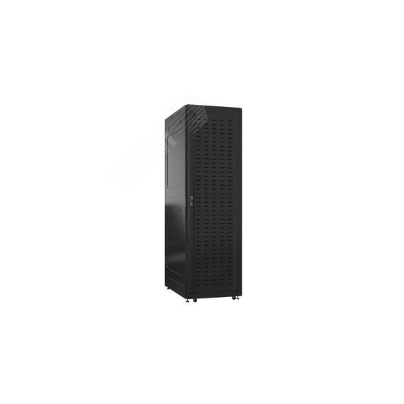 Шкаф серверный 42U 800х1200 передняя дверь: протект IP41. задняя дверь: двустворчатая перфорированная IP20. боковые панели: глухой металл. цвет: черны SYSMATRIX EX 8242.9641