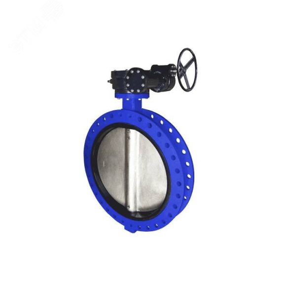 Затвор дисковый поворотный чугунный Ду 400 Ру10 с редуктором и фланцем под привод, манжета EPDM TECOFI VPE4448-08EP0400