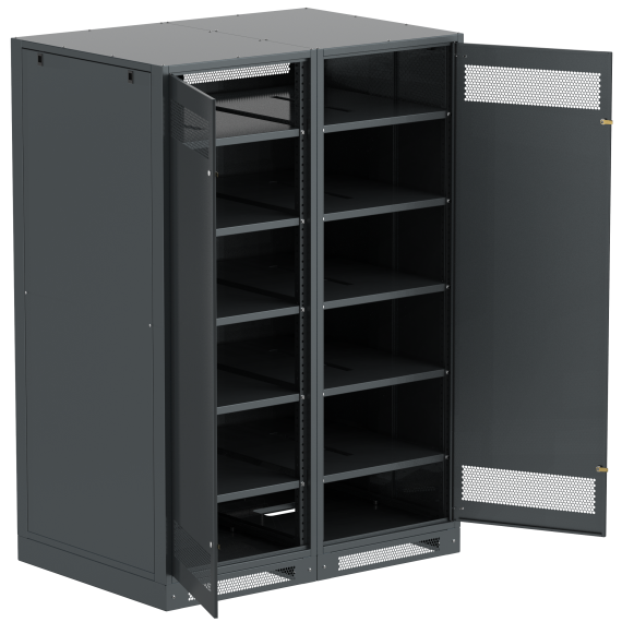 ITK LINEA B Шкаф (пустой) 2000х1400х950мм двустворчатая металлическая дверь черный