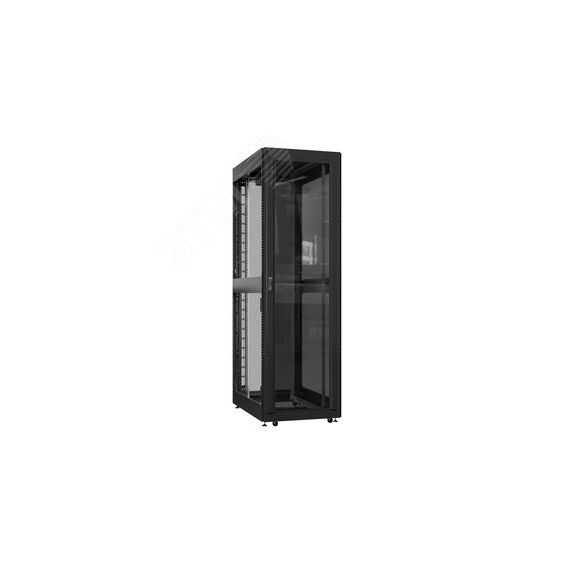 Шкаф серверный 52U 800х1000 передняя дверь: стекло IP41. задняя дверь: двустворчатая перфорированная IP20. боковые панели: без. цвет: черный RAL9005  SYSMATRIX EX 8052.9140