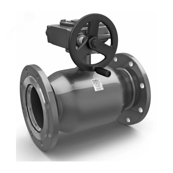Кран шаровой фланцевый неполнопроходной DN300 PN16с редуктором LD КШ.Ц.Ф.Р.300.16.Н/П.02
