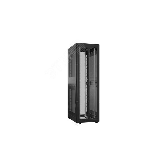 Шкаф серверный 42U 800х1000 передняя дверь: двустворчатая перфорированная IP20. задняя дверь: без. боковые панели: перфорированные. цвет: черный RAL90 SYSMATRIX EX 8042.9402