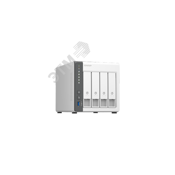 Сетевое хранилище 4 отсека 3,5''/2,5'', ARM Cortex-A55 2.0 ГГц, DDR4 4 ГБ QNAP TS-433-4G
