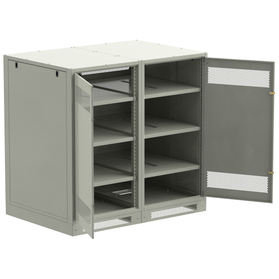 ITK LINEA B Шкаф (пустой) 1350х1400х950мм двустворчатая металлическая дверь серый