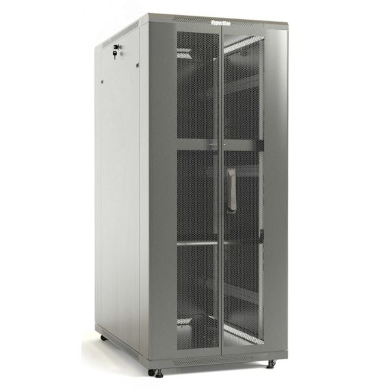 Шкаф напольный 19-дюймовый 47U 2277x800х1000 мм (ВхШхГ)перфорированные двери Hyperline TTB-4781-DD-RAL7035