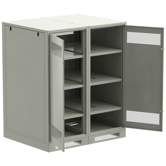 ITK LINEA B Шкаф (пустой) 1450х1200х950мм двустворчатая металлическая дверь серый