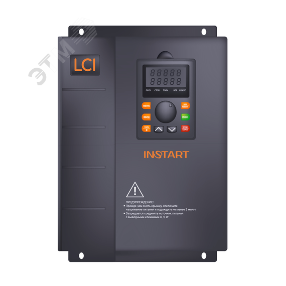 Преобразователь частоты LCI-G45/P55-4 45кВт/55кВт, 90А/110А, 3Ф, 380В±15%, 50Гц/60Гц, IP20, с панелью управления Instart LCI-G45/P55-4+LCI-FM