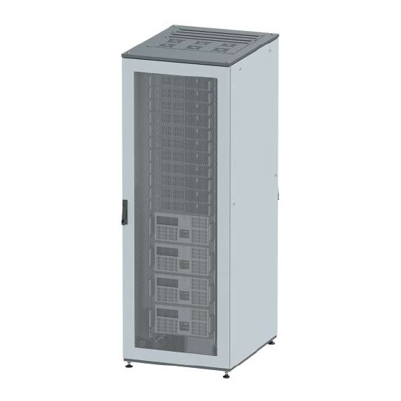 Разобранный 19&quot; IT-CQE 24U 600х1200х600, двери перфорированная + перфорированная, RAL7011/7035