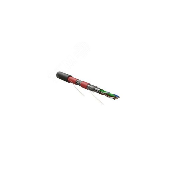 Кабель витая пара SFTP4-C7-S23-OUT-PE-BK-500 (500 м) экран (S/FTP) Hyperline SFTP4-C7-S23-OUT-PE-BK-