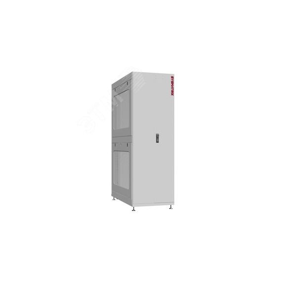 Шкаф серверный 42U 800х1070 передняя дверь: двустворчатая глухой металл IP51. задняя дверь: одностворчатая перфорированная IP20. боковые панели: перфо SYSMATRIX NS 8142.7532