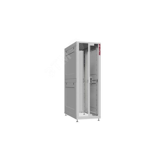 Шкаф серверный 42U 800х1200 передняя дверь: двустворчатая перфорированная IP20. задняя дверь: одностворчатая глухой металл IP51. боковые панели: глухо SYSMATRIX NS 8242.7421