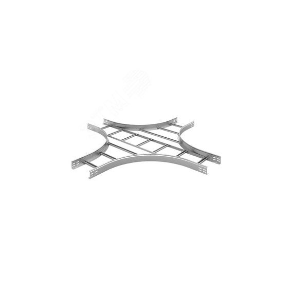 Крестообразный разветвитель для лестничного лотка НЛО 500х80х3000 радиус 600 мм, толщ. 1,5 мм, гор. OSTEC 335958