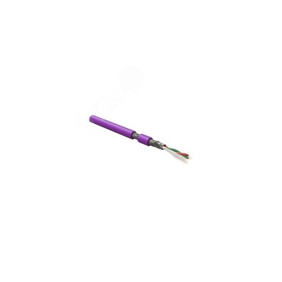 Кабель для шины PROFIBus-DP. 1x2x22 AWG. однопроволочные жилы (solid). SF/UTP. PVC. (500 м) фиолетовый Hyperline PFDP-SF-1x2x22/1-PVC-VL