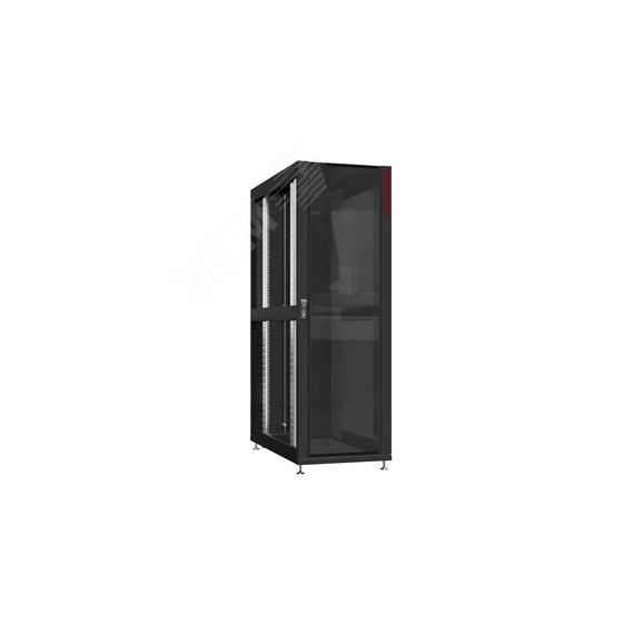 Шкаф серверный 45U 800х1200 передняя дверь: стекло IP41. задняя дверь: двустворчатая глухой металл IP51. боковые панели: без. цвет: черный RAL9005  SYSMATRIX NS 8245.9150