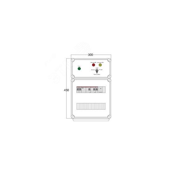 Щит управления электрообогревом DEVIBOX HR 2x2800 D330 (в комплекте с терморегулятором и датчиком температуры) DEVIbox DBR122