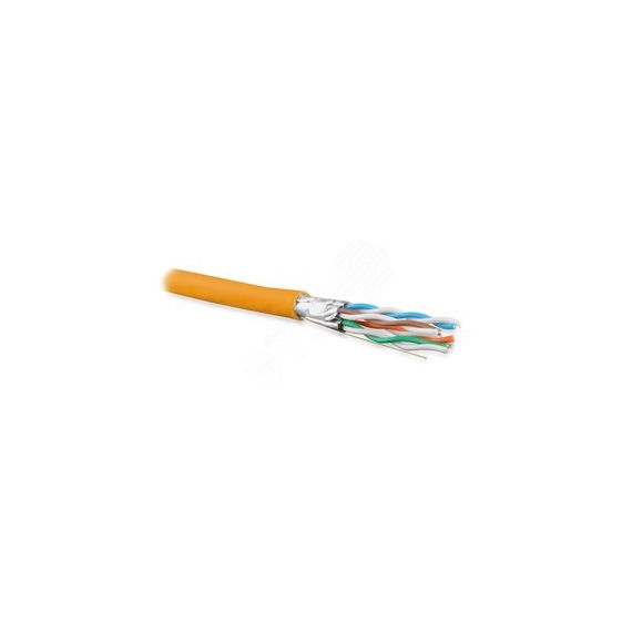 Кабель UFTP4-C6A-S23-IN-LSZH-OR-500 (500 м)витая пара U/FTPкат.6a(10GBE)4 пары Hyperline 445108