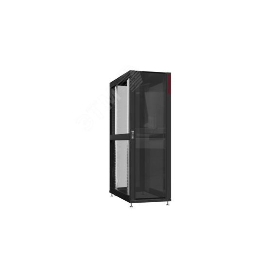 Шкаф серверный 45U 800х1200 передняя дверь: стекло IP41. задняя дверь: одностворчатая перфорированная IP20. боковые панели: без. цвет: черный RAL9005  SYSMATRIX NS 8245.9130