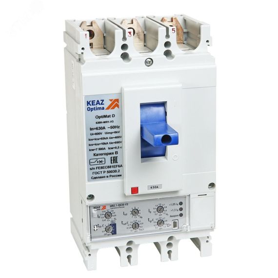 Выключатель автоматический OptiMat D630N-MR2.1-У3 КЭАЗ 321663