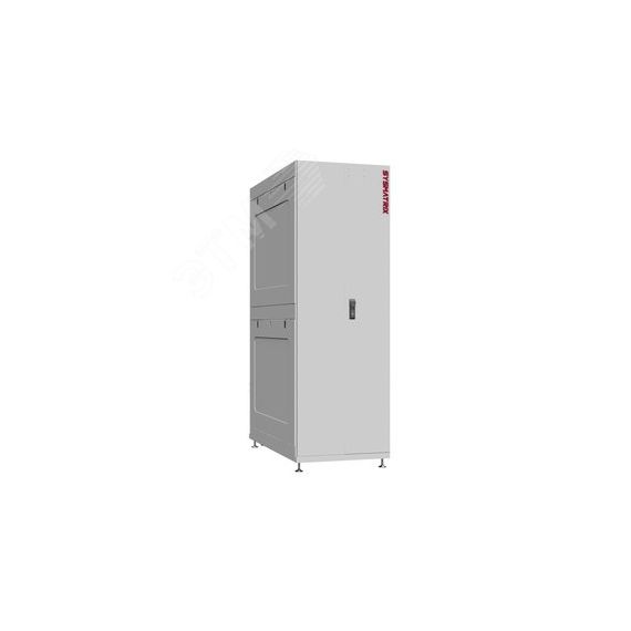 Шкаф серверный 42U 800х1070 передняя дверь: двустворчатая глухой металл IP51. задняя дверь: без. боковые панели: глухой металл. цвет: серый RAL7035  SYSMATRIX NS 8142.7501