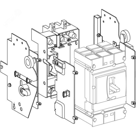 КОМПЛЕКТ ВЫКАТНОГО ИСПОЛНЕНИЯ 3P (100-250) SE (Systeme) SPC-DOK3-01-02