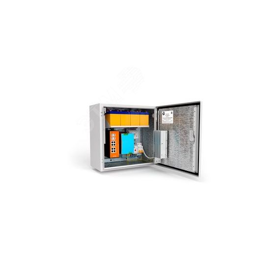 Узел коммутационный 8хPoE+, 2хSFP, 240 Вт, АС 220В, 50 Гц IP66, 380х380х210 мм Тахион-климат 58011