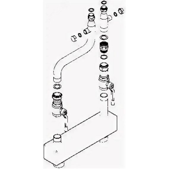Комплект подключения INAIL с гидроразделителем для одного котла 90-150 кВт BAXI 7696021