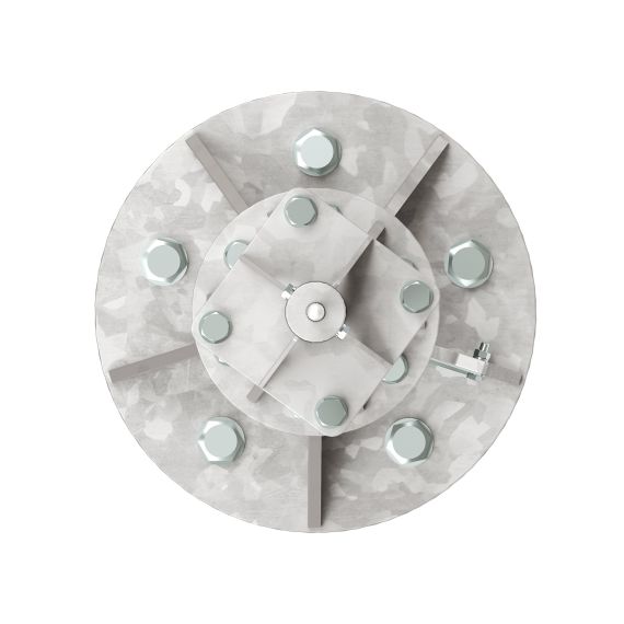 Молниеприёмная мачта для установки в грунт, 10 метров