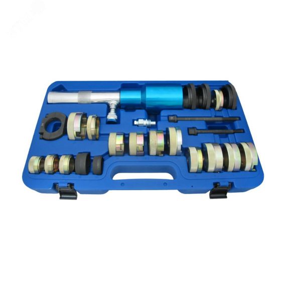 Набор оправок для монтажа и демонтажа сайлентблоков MB гидравлический кейс 24 предмета Мастак 110-22024C