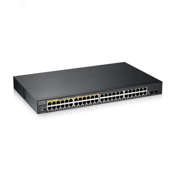 Коммутатор управляемый L2 24 порта. PoE+ 10/100/1000 Мб/с. 2хSFP+ Zyxel GS190048HPV2-EU0101F