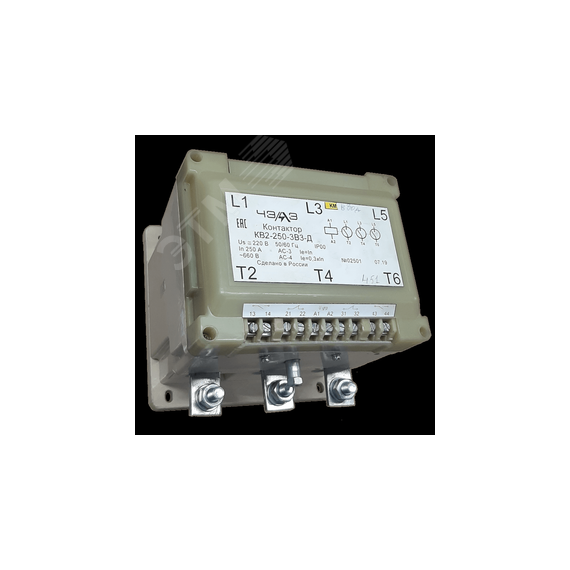 Контактор вакуумный КВ2-250-3В3 ~36В в.к.4з4р ЧЭАЗ г.Чебоксары 133131601.01