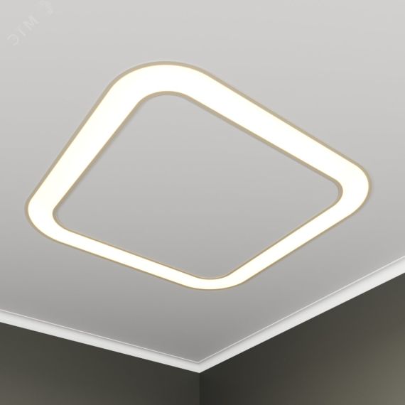 Светильник светодиодный RVE-LBX-HOLE-BOX-SOFT-930-V (Квадрат закругл. с отв. 930х930х100мм S80мм 76Вт встраиваемый 4000K Белый) RVElektro RVE00002986