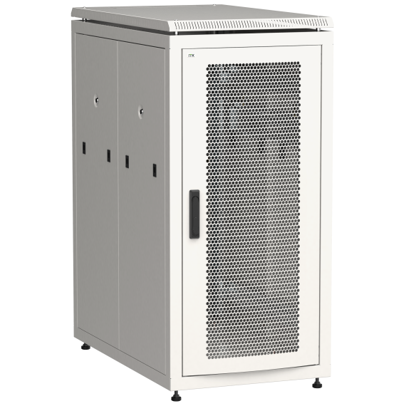 ITK LINEA N Шкаф напольный сетевой 19" 24U 800х1000мм перфорированная передняя дверь задняя перфорированная серый