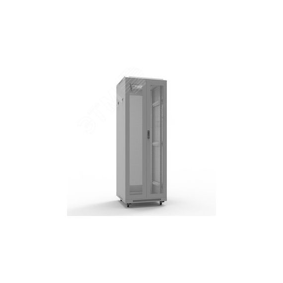 Шкаф напольный 19 Standart 42U 0.6х0.8м распашн перф. двери RAL7035 из 2частей, REXANT 04-2361