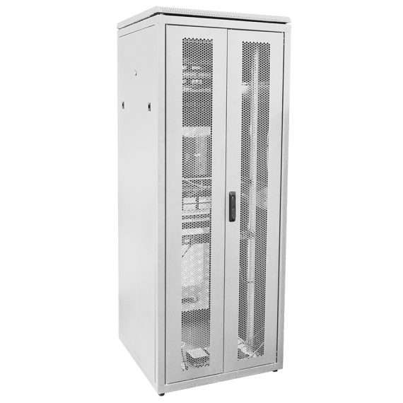 ITK LINEA N Шкаф сетевой 19" 33U 800х800мм двери передняя перфорированная задняя двустворчатая перфорированная серый