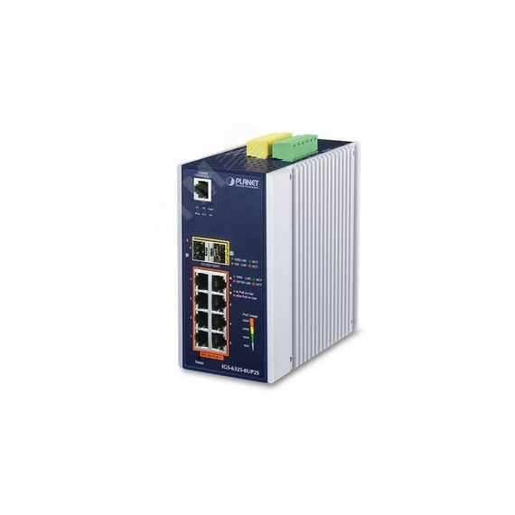 Коммутатор управляемый L3 PoE 8 портов 10/100/1000 Мб/с, 2хSFP, 1xRS232, 360 Вт PLANET IGS-6325-8UP2S