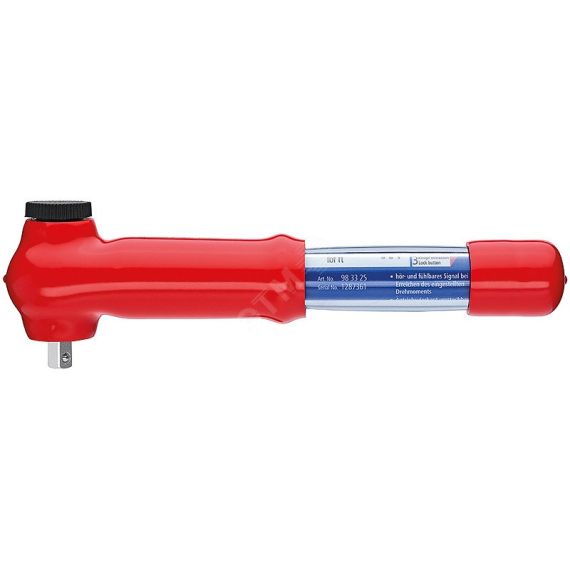 Ключ динамометрический VDE 1000V DR 3/8 5 - 25 Н·м L-290 мм диэлектрический Knipex KN-983325