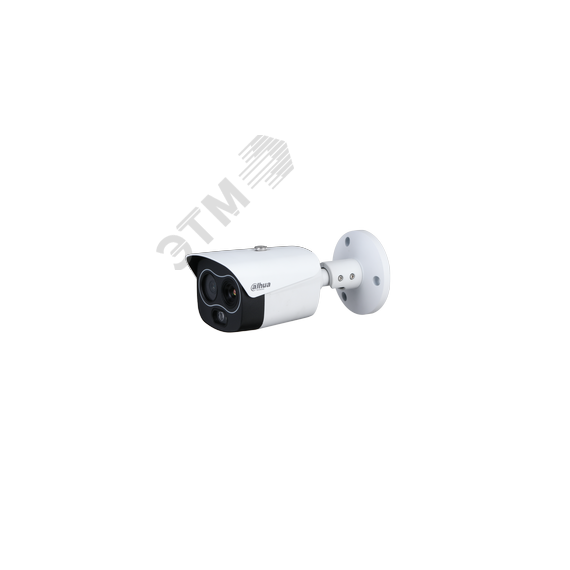 Видеокамера IP тепловизионная ИК-30мм ИИ PoE (8мм) Dahua DHI-TPC-BF1241-B7F8-DW-S8