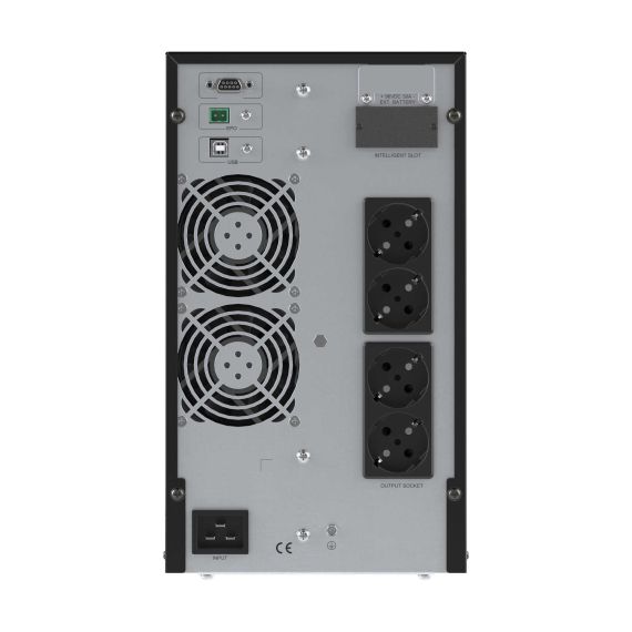 Онлайн ИБП ДКС серии Small Tower, 3000 ВА/2700 Вт, 1/1, 4xSchuko, EPO,USB, RS-232, RJ45,  з/у 1А, 8x7Ач