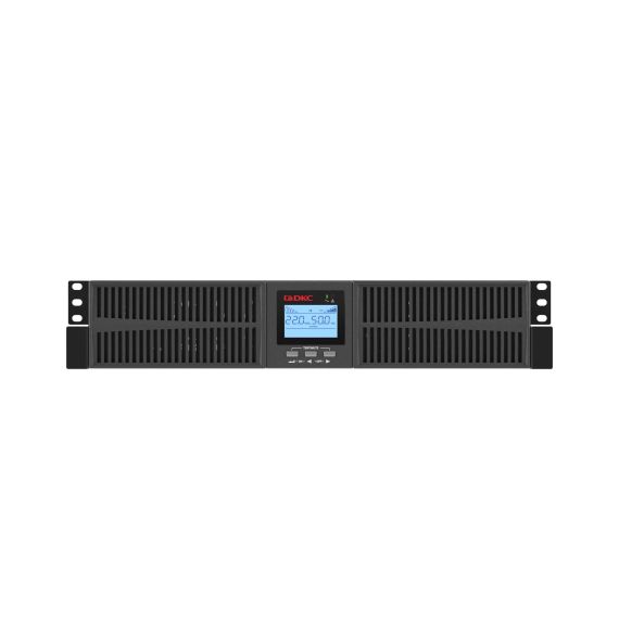 Онлайн ИБП ДКС серии Small Rackmount, 3000 ВА/2700 Вт, 1/1, 8xIEC C13, EPO, USB, RS-232, Rack 2U, з/у 6А, без АКБ