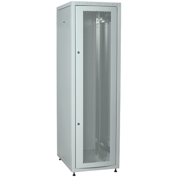 ITK LINEA E Шкаф напольный сетевой 19" 42U 600х800мм перфорированная передняя дверь задняя металлическая серый