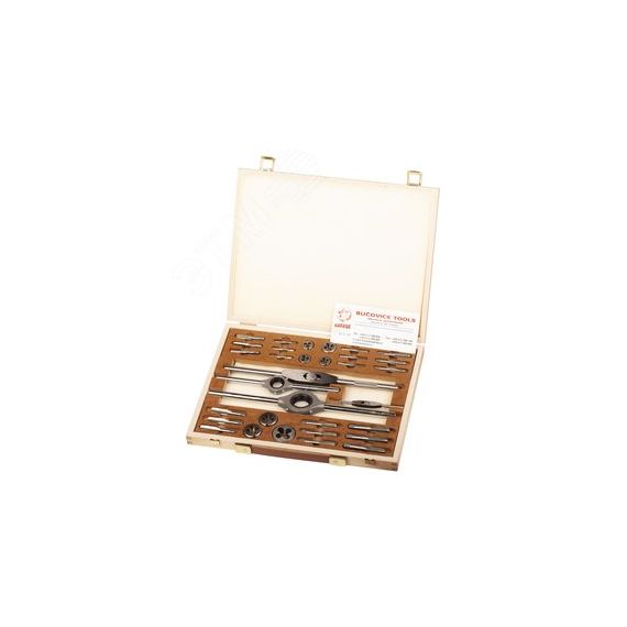 Набор метчиков и плашек BSW 1/8'' -1/2'' HSS 34 предмета (CzTool) Bucovice 340012