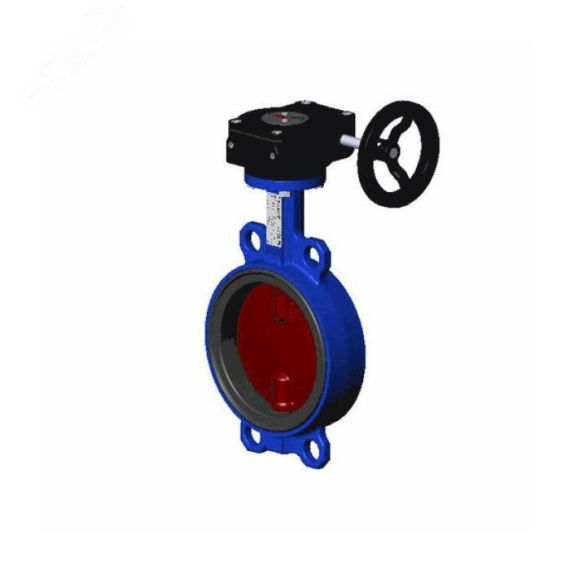 Затвор дисковый поворотный чугунный Tecfly Ду 250 Ру16 с редуктором, диск чугун, манжета EPDM TECOFI VPI4448-08EP0250