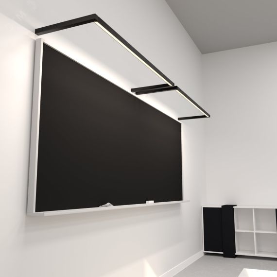 Светодиодный светильник RVE-PLS3535-PRIMELINE-1000-K (Линейный 1000х35x35мм 23Вт на кронштейне 500мм 4000K черный) RVElektro RVE00003319