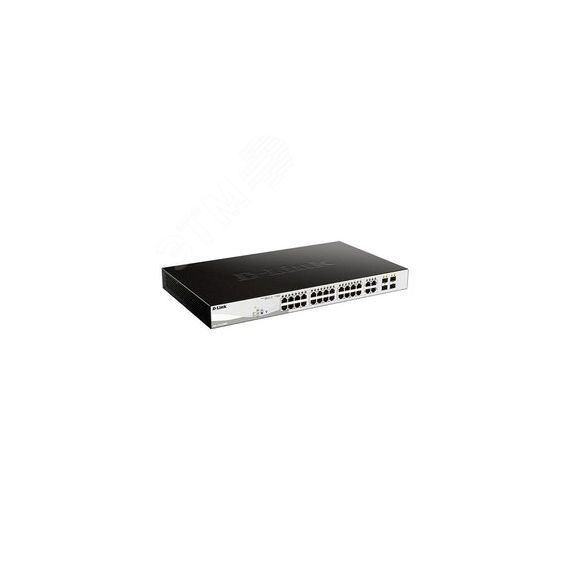 Коммутатор управляемый L2, PoE, 24 порта 10/100/1000 Мб/с, 4хRJ45/SFP, 370 Вт D-Link DGS-1210-28MP/F4A